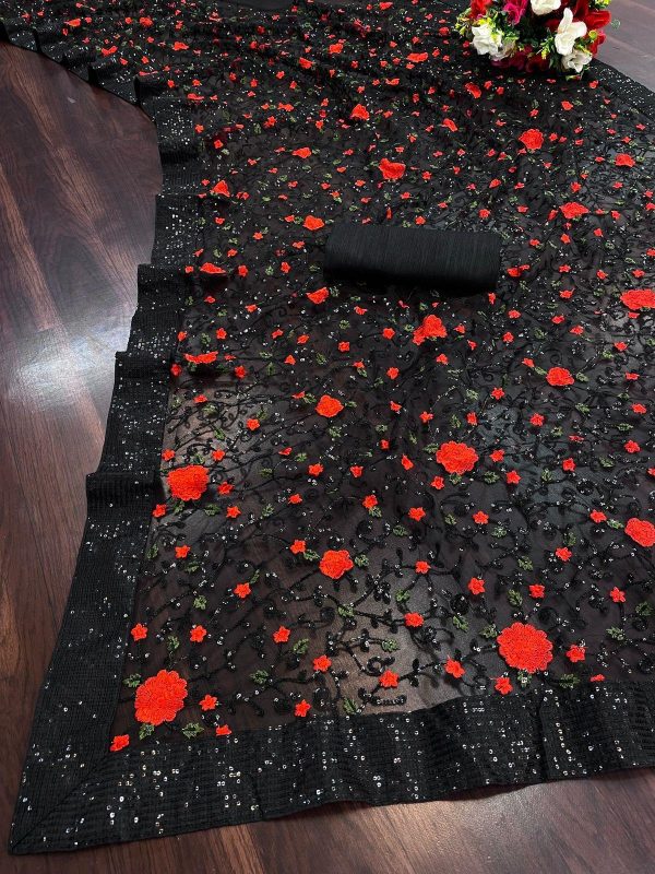 Black sequence saree 14