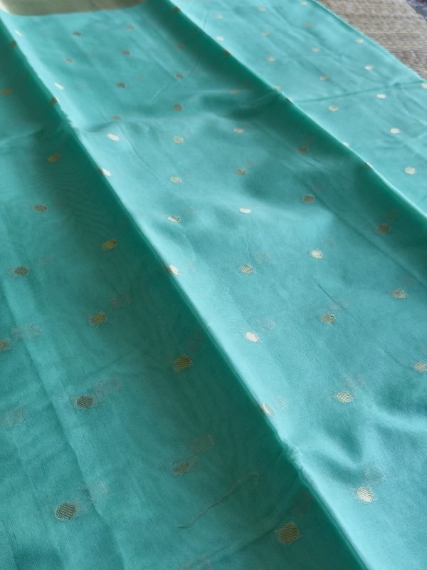 Premium Pastel Green Mangalgiri Silk Cotton