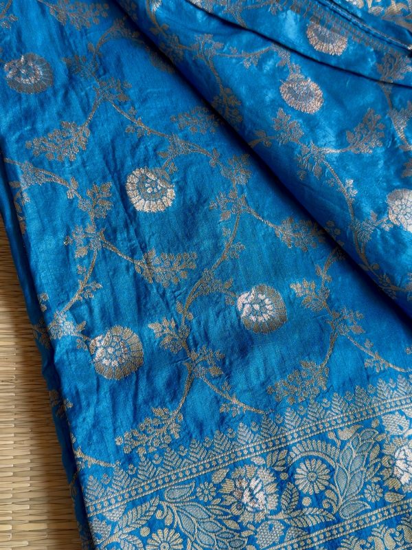 Premium Blue Banarasi Silk