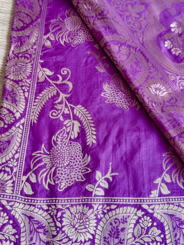 Premium Purple Banarasi Silk