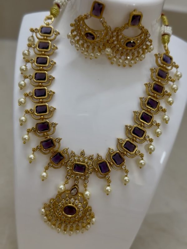 Purple stone Bridal Jewellery